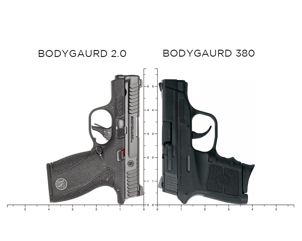 Bodyguard 380 vs Bodyguard 2.0 side by side comparison