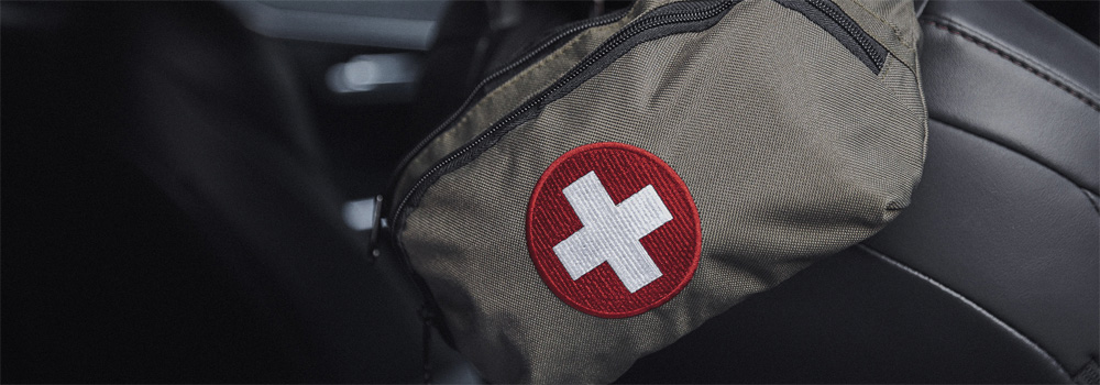 EDC First Aid Kit inside a car.