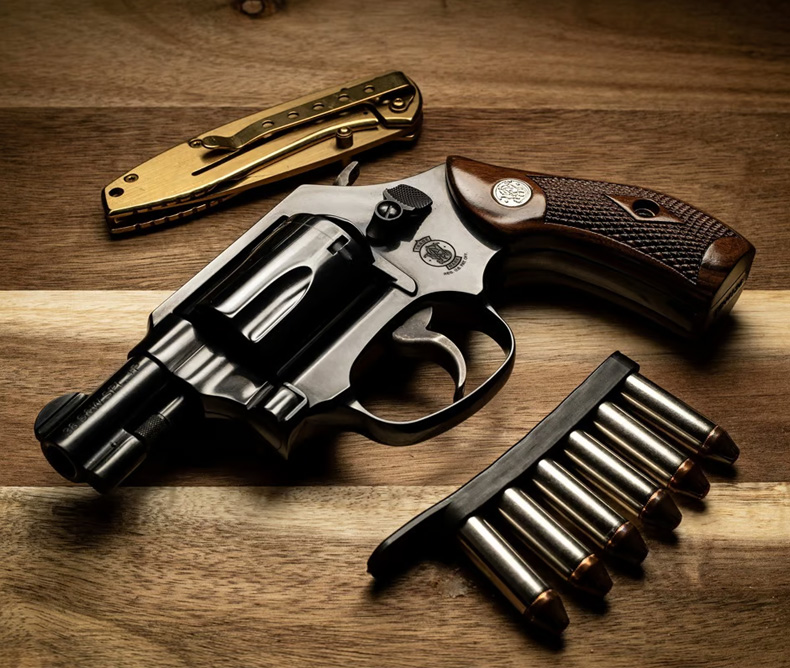 Photography of one of the 3 Smith & Wesson No-lock Classic Series Revolvers