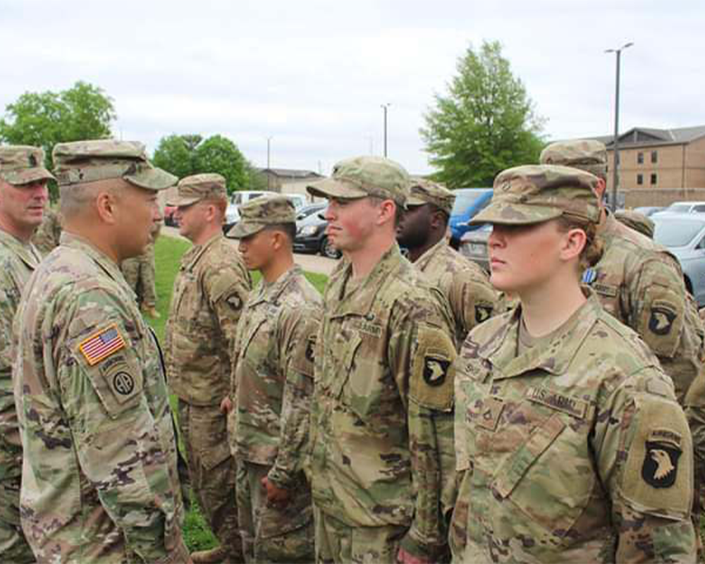 Annika Shoup as the First Female Infantry Soldier.