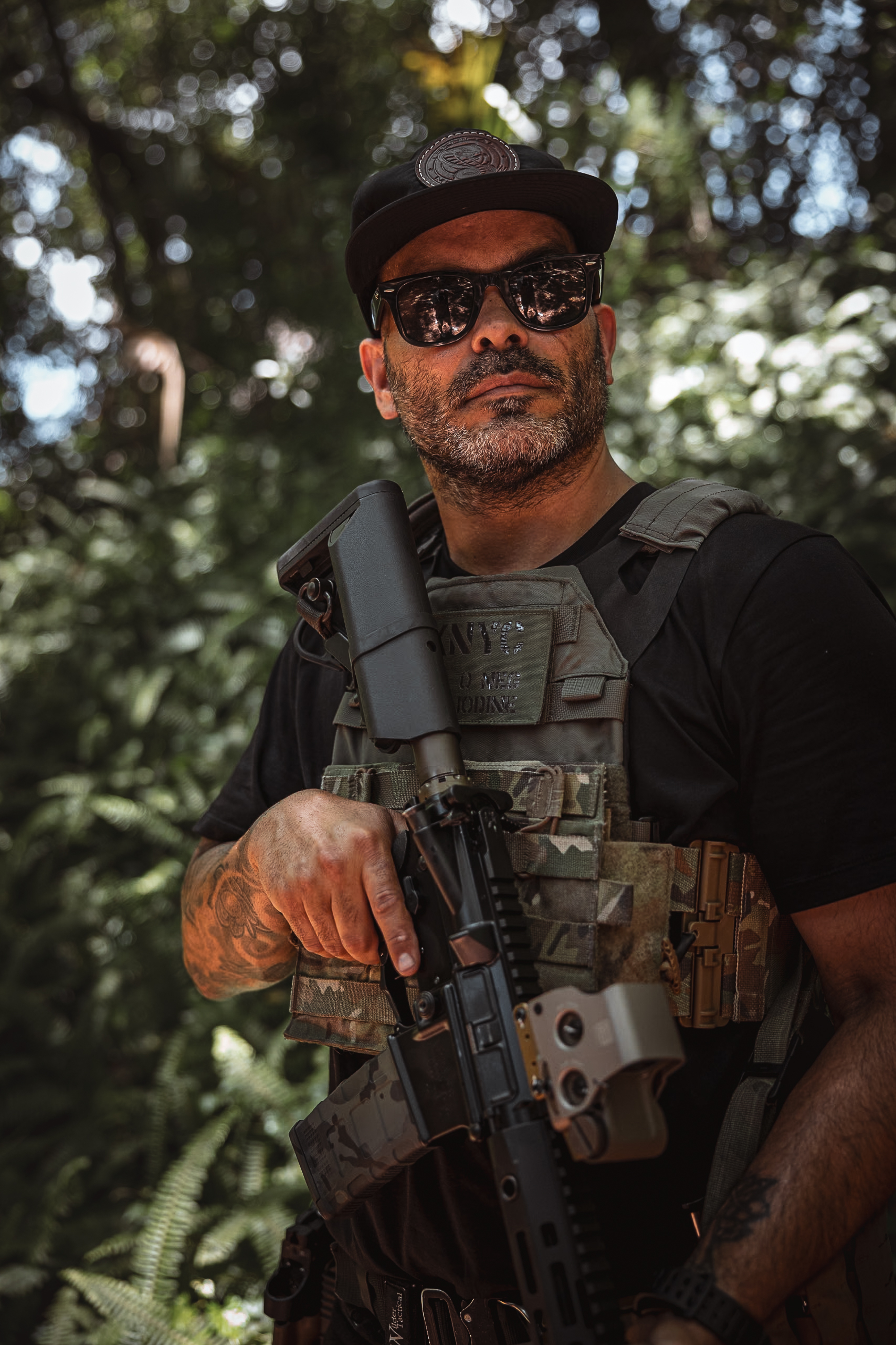 Joel ‘Tek’ Martinez in tactical gear outdoor photography