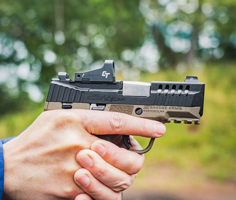 Savage Arms Unveils the Stance XR Micro Pistol - Man holding the new handgun